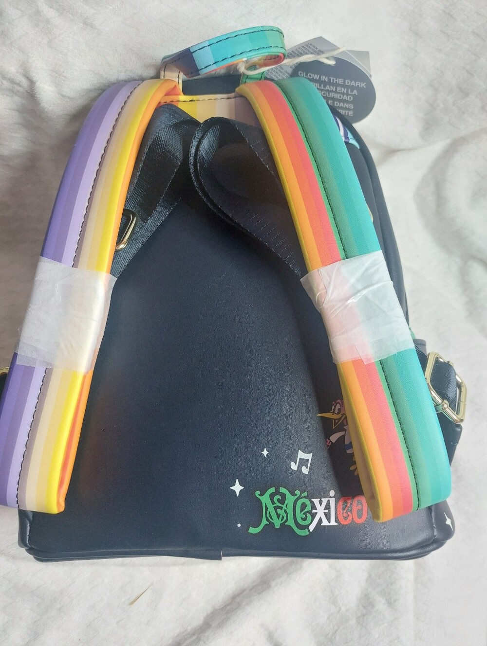 Disney Parks EPCOT The Three Caballeros Donald Loungefly Backpack Mexico Glow Dk - Picture 4 of 9